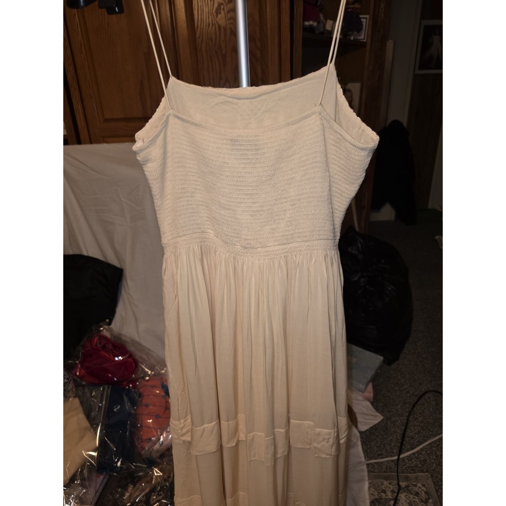 Joie Spaghetti Strap Dress Size 10. Ivory Peachy Color. Party Ready,... - Picture 3 of 9